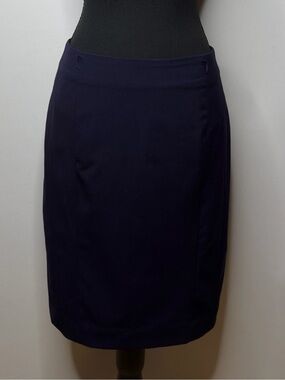 H&M Blue Pencil Midi Skirt Size 8